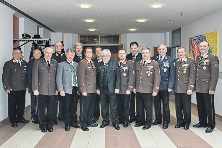 Die Kameraden der FF Grafendorf bei ihrem 130-jährigen Jubiläum.