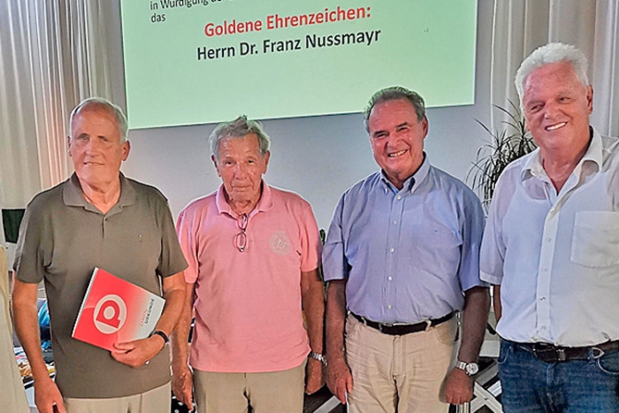 Die Ehrengäste bei der Jahreshauptversammlung des PV Gleisdorf.