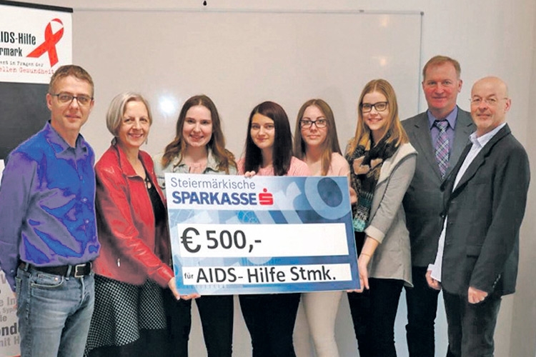 Spendenübergabe an die AIDS-Hilfe Steiermark