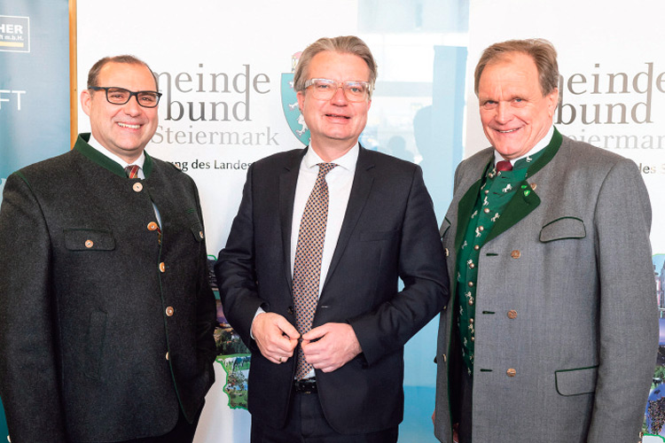 GF Dr. Martin Ozimic, LH Christopher Drexler und Präsident Bgm. Erwin Dirnberger.