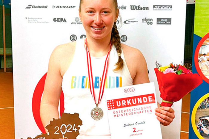 Sabrina Oswald holte die Silbermedaille bei den Tennis-Staatsmeisterschaften U18.